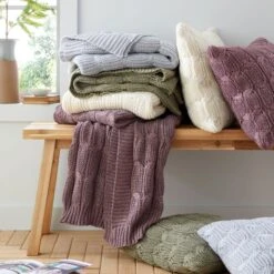 Chunky Marl Knit Throw 130cm X 170cm 39 Chunky Marl Knit Throw 130cm X 170cm -Catherine Lansfield 30966056 alt08