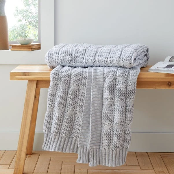 Chunky Marl Knit Throw 130cm X 170cm 8 Chunky Marl Knit Throw 130cm X 170cm - Image 8