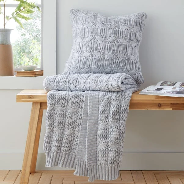 Chunky Marl Knit Throw 130cm X 170cm 12 Chunky Marl Knit Throw 130cm X 170cm - Image 12