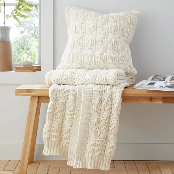 Chunky Marl Knit Throw 130cm X 170cm 5 Chunky Marl Knit Throw 130cm X 170cm - Image 5