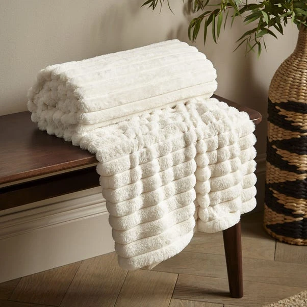 Cosy Ribbed Throw 130cm X 170cm 1 Cosy Ribbed Throw 130cm X 170cm