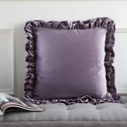 Catherine Lansfield So Soft Velvet Touch Double Frill Square Cushion 38 Catherine Lansfield So Soft Velvet Touch Double Frill Square Cushion -Catherine Lansfield 30969794