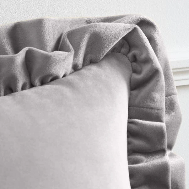 Catherine Lansfield So Soft Velvet Touch Double Frill Square Cushion 14 Catherine Lansfield So Soft Velvet Touch Double Frill Square Cushion - Image 14
