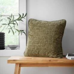 Catherine Lansfield Wilson Plain Chenille Square Cushion