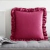 Catherine Lansfield So Soft Velvet Touch Double Frill Square Cushion