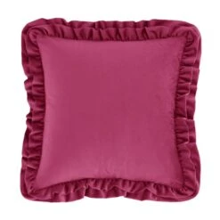 Catherine Lansfield So Soft Velvet Touch Double Frill Square Cushion 22 Catherine Lansfield So Soft Velvet Touch Double Frill Square Cushion -Catherine Lansfield 30969838 alt02