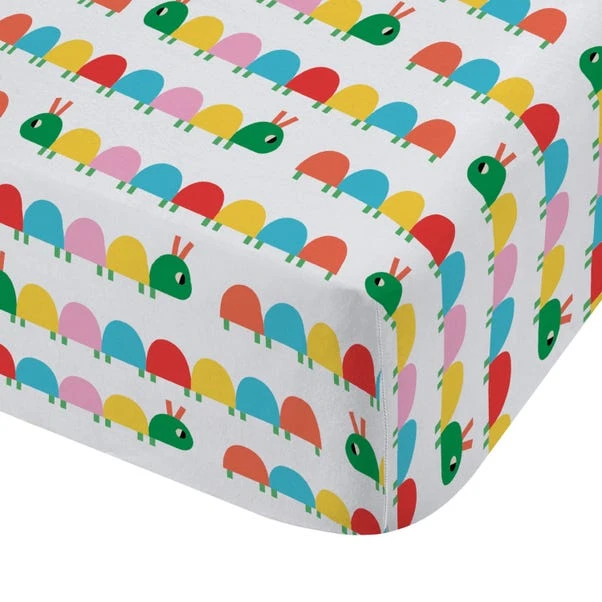 Catherine Lansfield Curious Caterpillar Polycotton Fitted Sheet 5 Catherine Lansfield Curious Caterpillar Polycotton Fitted Sheet - Image 5