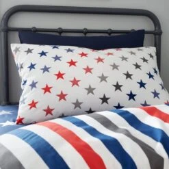 Catherine Lansfield Set Of 2 Stripes And Stars Duvet Cover & Pillowcase Sets 20 Catherine Lansfield Set Of 2 Stripes And Stars Duvet Cover & Pillowcase Sets -Catherine Lansfield 30977403 alt02
