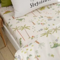 Catherine Lansfield Sleepy Dino Polycotton Fitted Sheet