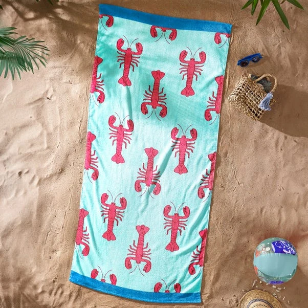 Catherine Lansfield Lobster Beach Towel 1 Catherine Lansfield Lobster Beach Towel