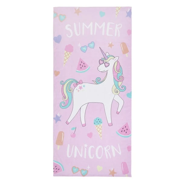Catherine Lansfield Unicorn Beach Towel 2 Catherine Lansfield Unicorn Beach Towel - Image 2