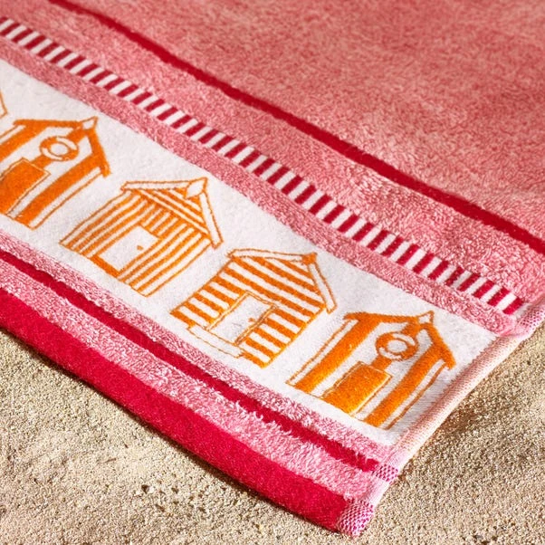 Catherine Lansfield Beach Huts XL Beach Towel 2 Catherine Lansfield Beach Huts XL Beach Towel - Image 2