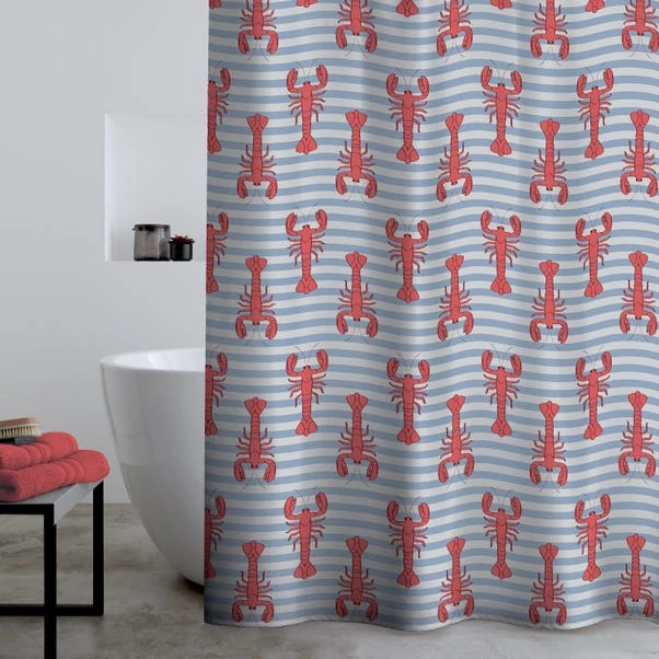Catherine Lansfield Lobster Shower Curtain 1 Catherine Lansfield Lobster Shower Curtain