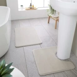 Catherine Lansfield Anti Bacterial Memory Foam Bath Mat And Pedestal Mat -Catherine Lansfield 30977575