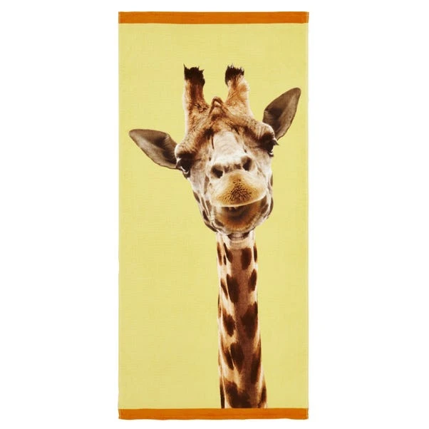 Catherine Lansfield Giraffe Beach Towel 2 Catherine Lansfield Giraffe Beach Towel - Image 2