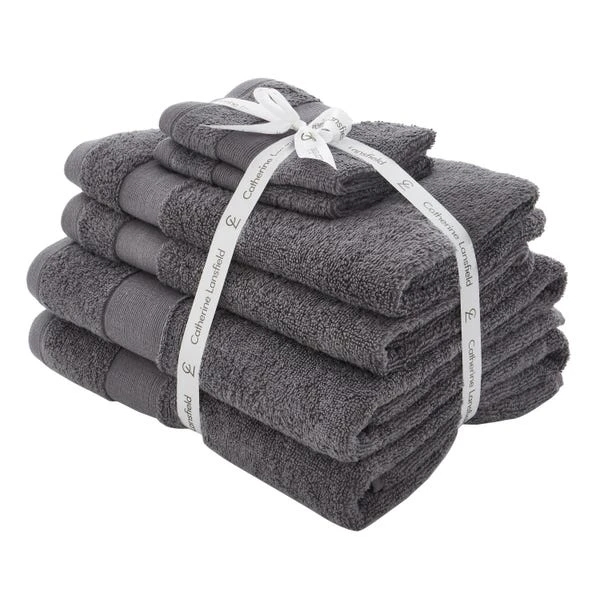 Catherine Lansfield Anti Bacterial 6 Piece Towel Bale 1 Catherine Lansfield Anti Bacterial 6 Piece Towel Bale
