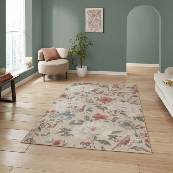 Catherine Lansfield Pipa Floral Rug 13 Catherine Lansfield Pipa Floral Rug - Image 13