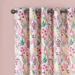 Catherine Lansfield Tilly Floral Reversible Eyelet Curtains -Catherine Lansfield 30983005