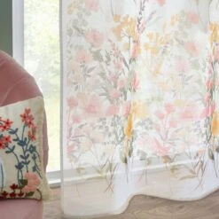 Catherine Lansfield Countryside Floral Slot Top Voile Panel 9 Catherine Lansfield Countryside Floral Slot Top Voile Panel -Catherine Lansfield 30983010 alt03