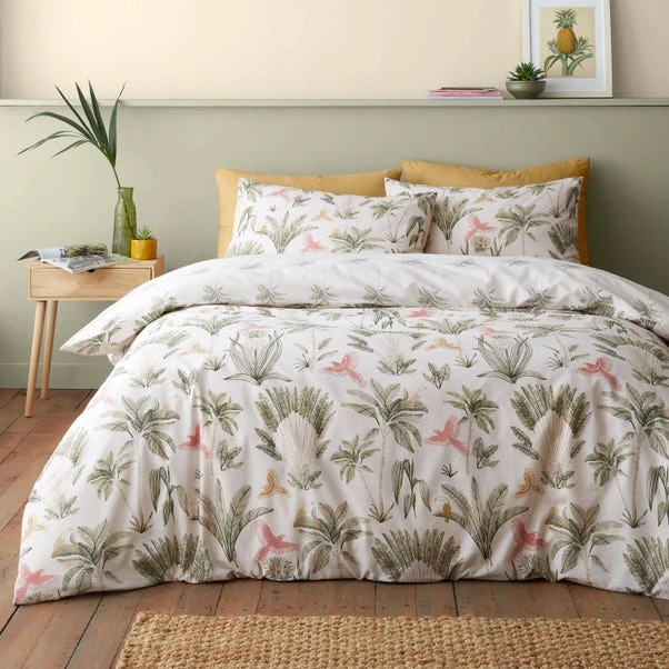 Catherine Lansfield Paradiso Palm Reversible Duvet Cover & Pillowcase Set 5 Catherine Lansfield Paradiso Palm Reversible Duvet Cover & Pillowcase Set - Image 5