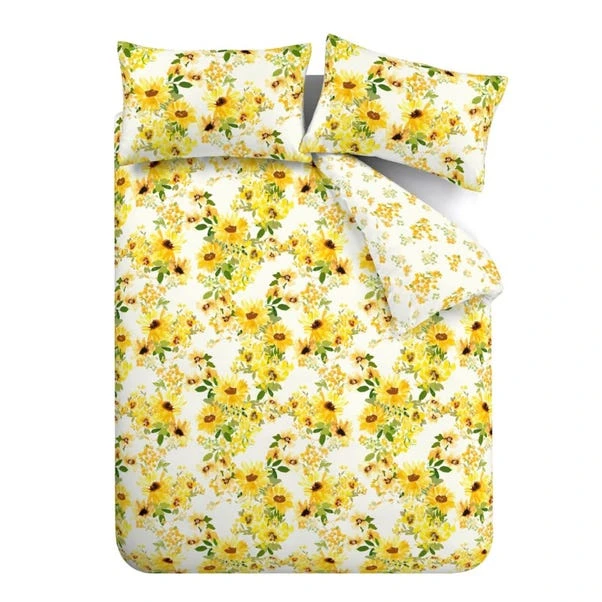 Catherine Lansfield Sunflowers Reversible Duvet Cover & Pillowcase Set 16 Catherine Lansfield Sunflowers Reversible Duvet Cover & Pillowcase Set - Image 16