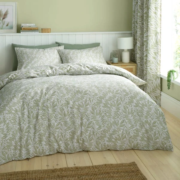 Catherine Lansfield Sorrel Leaves Reversible Duvet Cover & Pillowcase Set 20 Catherine Lansfield Sorrel Leaves Reversible Duvet Cover & Pillowcase Set - Image 20