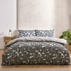 Catherine Lansfield Blocks Reversible Duvet Cover & Pillowcase Set -Catherine Lansfield 30983041 alt02