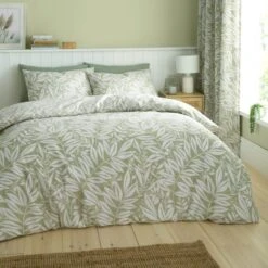Catherine Lansfield Sorrel Leaves Reversible Duvet Cover & Pillowcase Set 30 Catherine Lansfield Sorrel Leaves Reversible Duvet Cover & Pillowcase Set -Catherine Lansfield 30983048 alt02