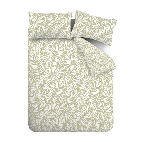 Catherine Lansfield Sorrel Leaves Reversible Duvet Cover & Pillowcase Set 15 Catherine Lansfield Sorrel Leaves Reversible Duvet Cover & Pillowcase Set - Image 15