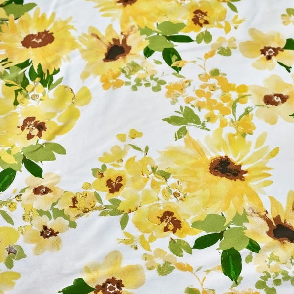 Catherine Lansfield Sunflowers Reversible Duvet Cover & Pillowcase Set 4 Catherine Lansfield Sunflowers Reversible Duvet Cover & Pillowcase Set - Image 4