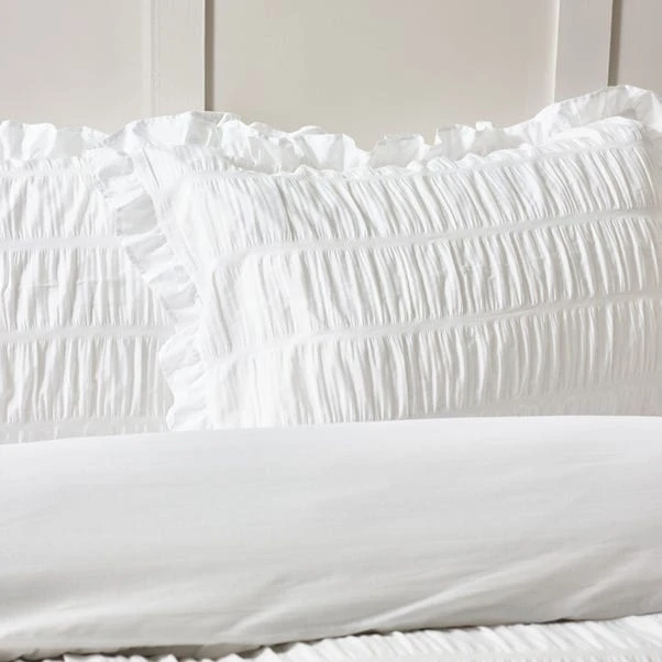 Catherine Lansfield Seersucker Frill Duvet Cover & Pillowcase Set 14 Catherine Lansfield Seersucker Frill Duvet Cover & Pillowcase Set - Image 14