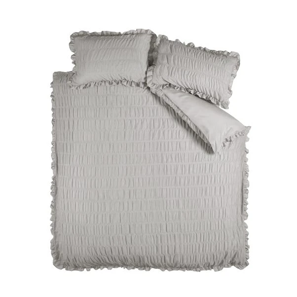 Catherine Lansfield Seersucker Frill Duvet Cover & Pillowcase Set 10 Catherine Lansfield Seersucker Frill Duvet Cover & Pillowcase Set - Image 10