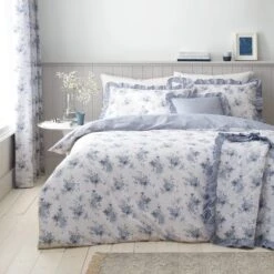 Catherine Lansfield Lucie Floral Reversible Duvet Cover & Pillowcase Set