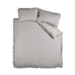 Catherine Lansfield Seersucker Frill Duvet Cover & Pillowcase Set 24 Catherine Lansfield Seersucker Frill Duvet Cover & Pillowcase Set -Catherine Lansfield 30983308 alt05