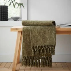 Catherine Lansfield Wilson Chenille Throw